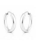 Medium silver hoop earring